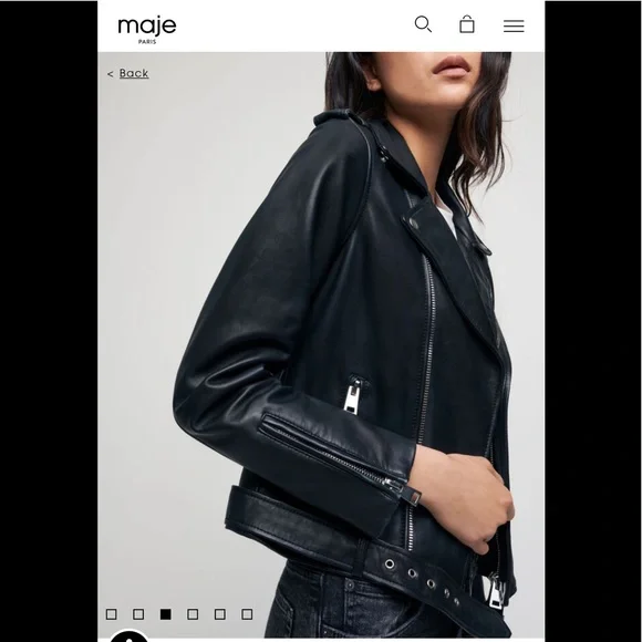 ジャケット・アウター Maje belted leather jacket Maje Leather Jacket | Saks Fifth Avenue